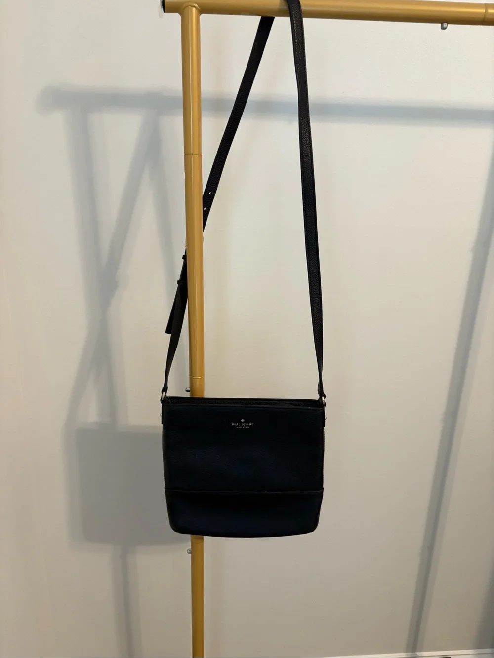 kate spade Black Pebbled Leather Crossbody Bag